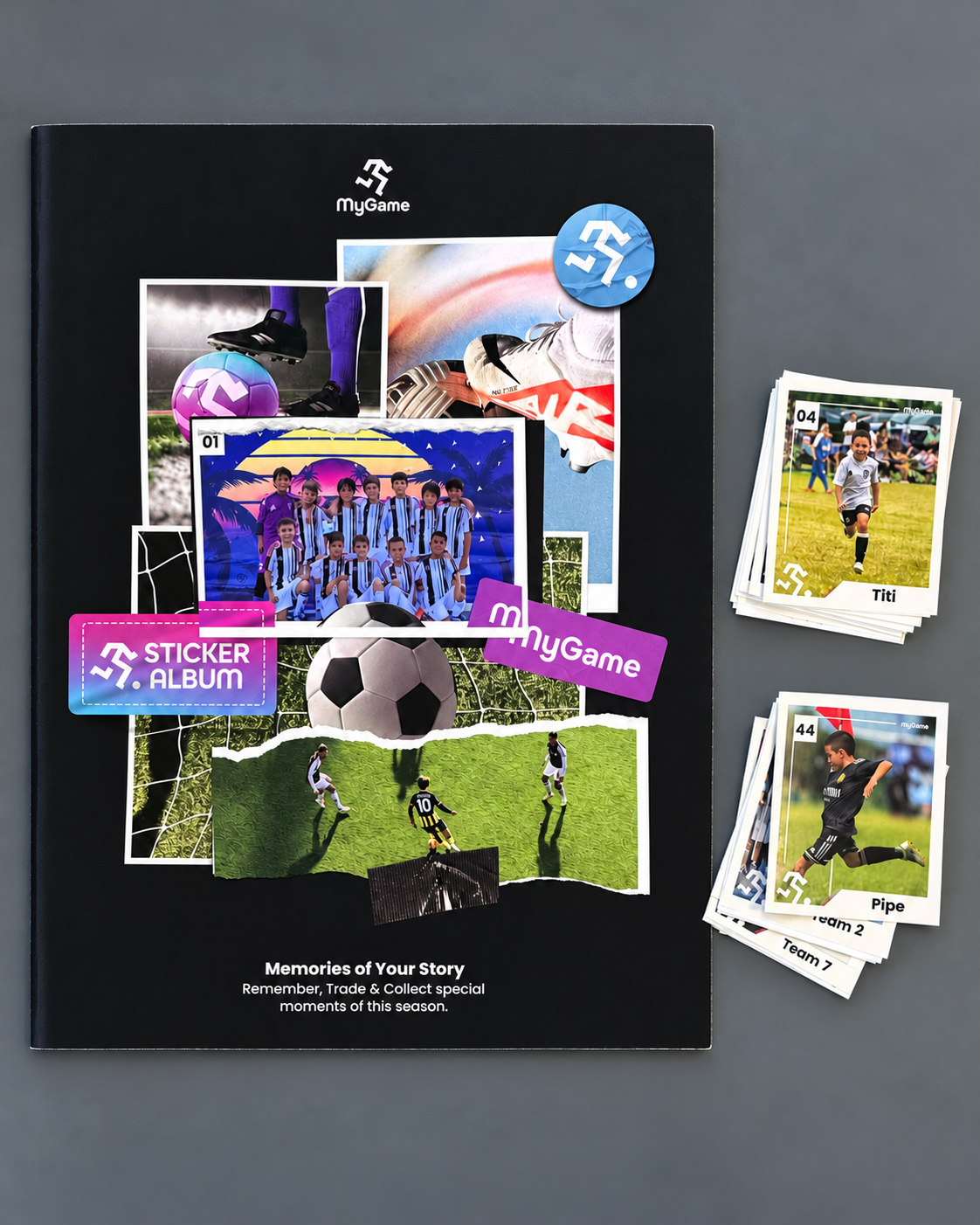 MyGame physical album and personalized stickers